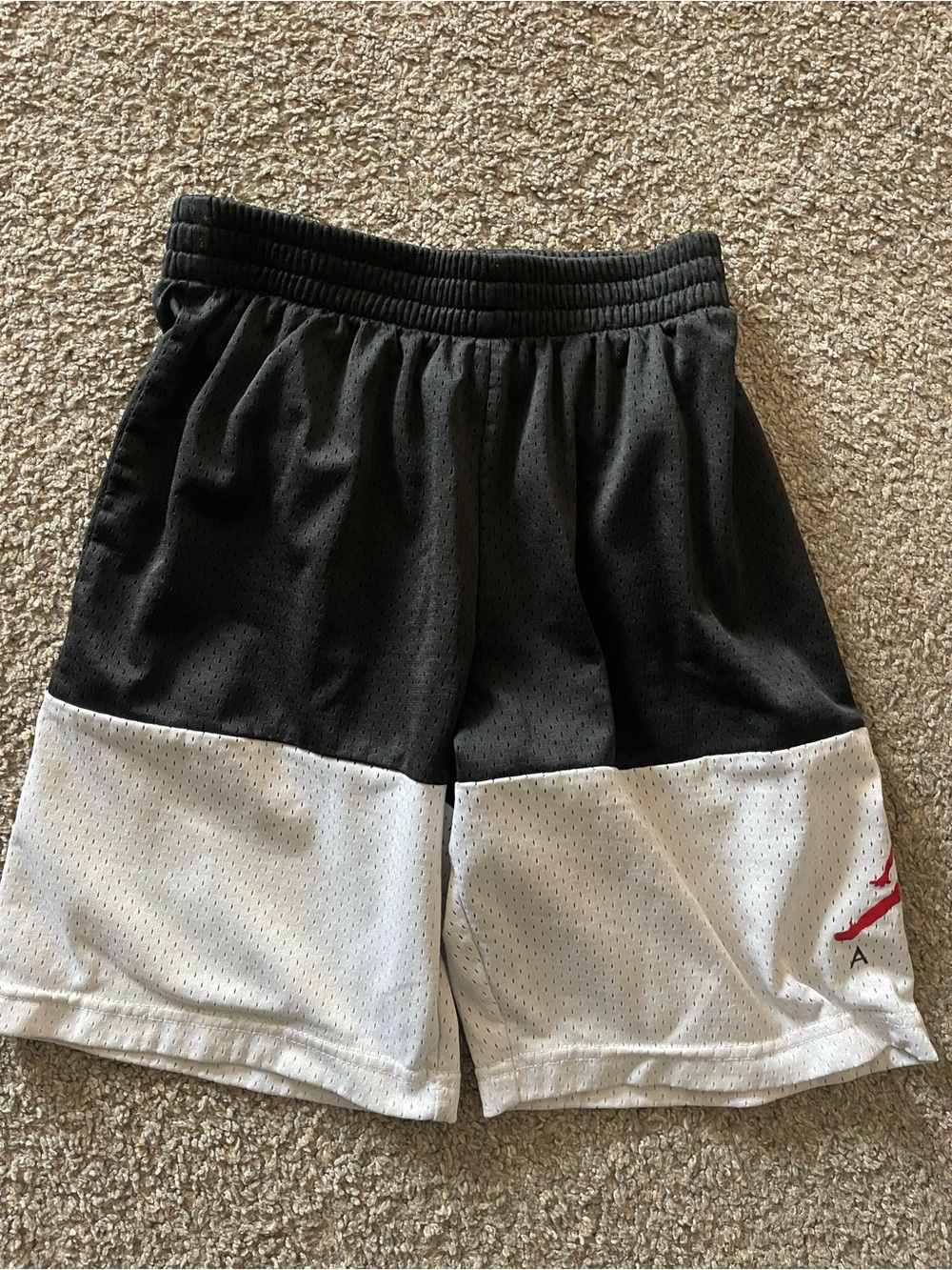 Jordan Black and White Athletic Mesh Shorts